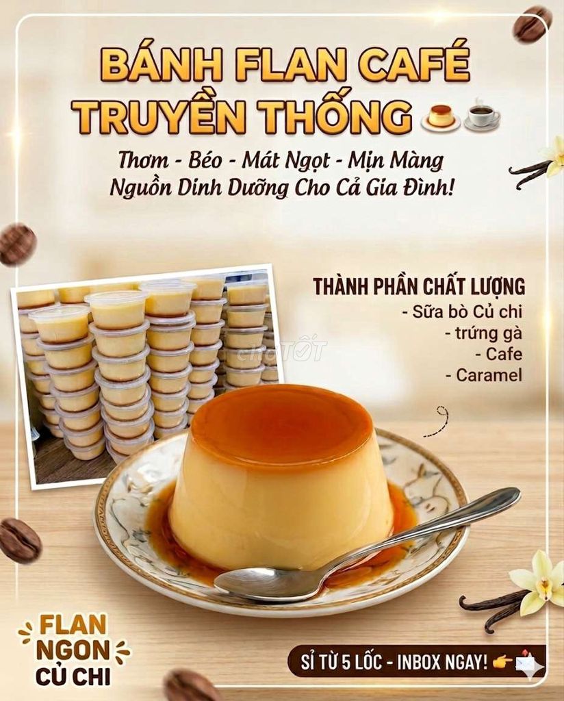 sỉ bánh flan café truyền thống. Mua bán Đồ ăn, thực phẩm và các loại khác tại Quận Gò Vấp Tp Hồ Chí Minh được đăng bởi BÒ SỮA CỦ CHI hình 1