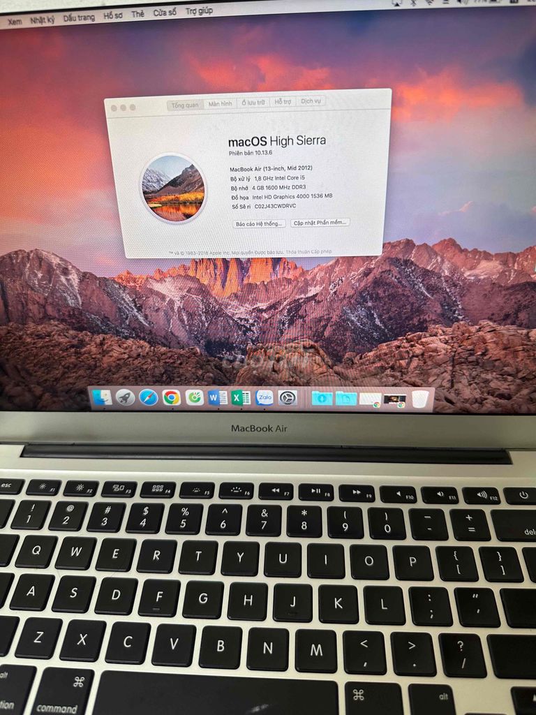 Bán Macbook air 2012. Mua bán Laptop tại Quận Đống Đa Hà Nội được đăng bởi Thái Lê hình 1