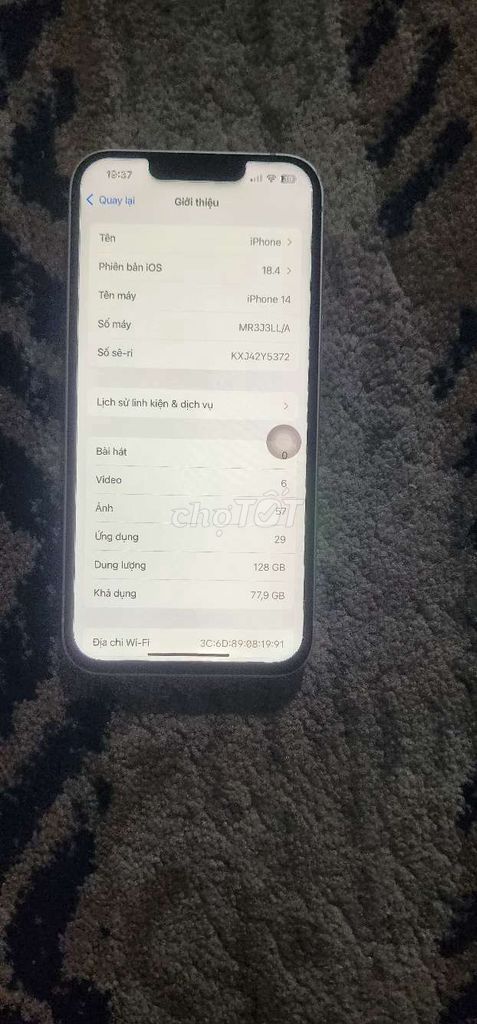 Apple iPhone 14 128GB Trắng 2 eSIM. Mua bán Điện thoại tại Quận Bình Tân Tp Hồ Chí Minh được đăng bởi pinitran hình 1