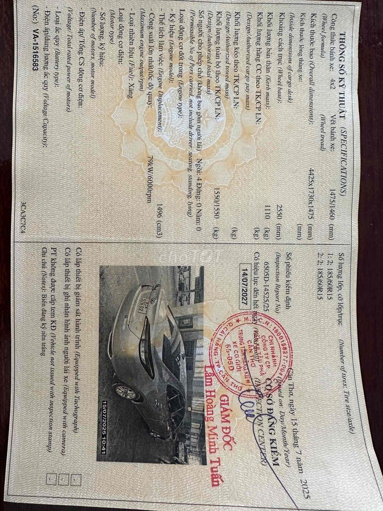 Toyota Vios 2020 1.5G CVT Chính Chủ. Mua bán Ô tô tại Quận Cái Răng Cần Thơ được đăng bởi Hoàng Anh hình 17