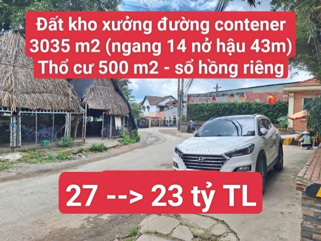 🆘 Đất Tặng Nhà Xưởng Đường Xe container, P. Tân Bình, Tp. Dĩ An