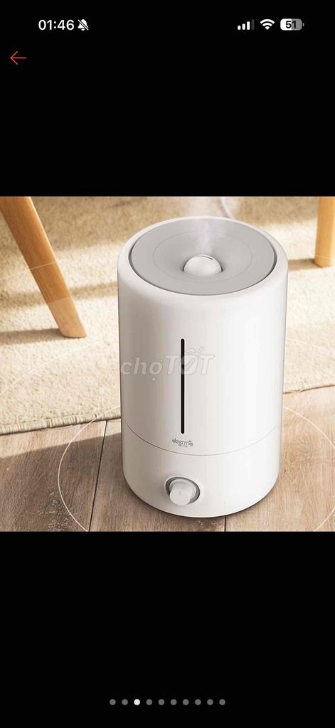 Máy tạo độ ẩm Deerma 5L Trắng 350ml/h. Mua bán Nội thất, đồ gia dụng khác tại Huyện Ninh Giang Hải Dương được đăng bởi Nguyễn Thị Ngọc hình 1