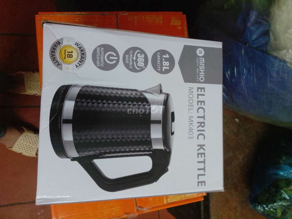 Ấm đun nước Mishio MK403 Đen. Mua bán Bếp, lò, đồ điện nhà bếp tại Quận Đống Đa Hà Nội được đăng bởi Nguyễn Xuân Bảo hình 1