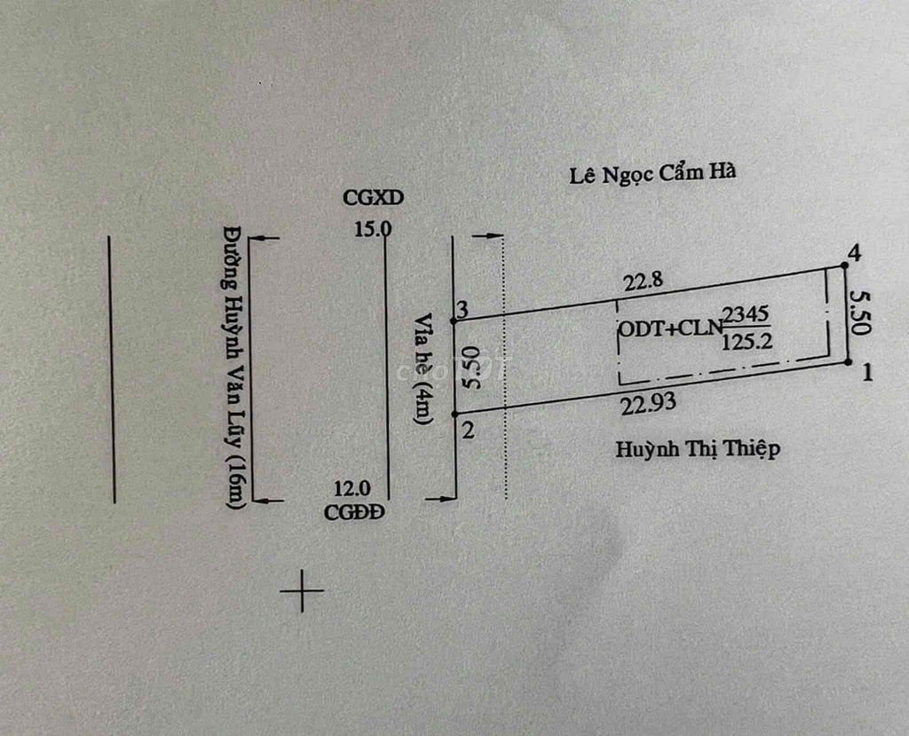 Bán đất Mặt tiền Huỳnh Văn Lũy  - Đối diện Ủy Ban Phường Phú Mỹ  - Diệ