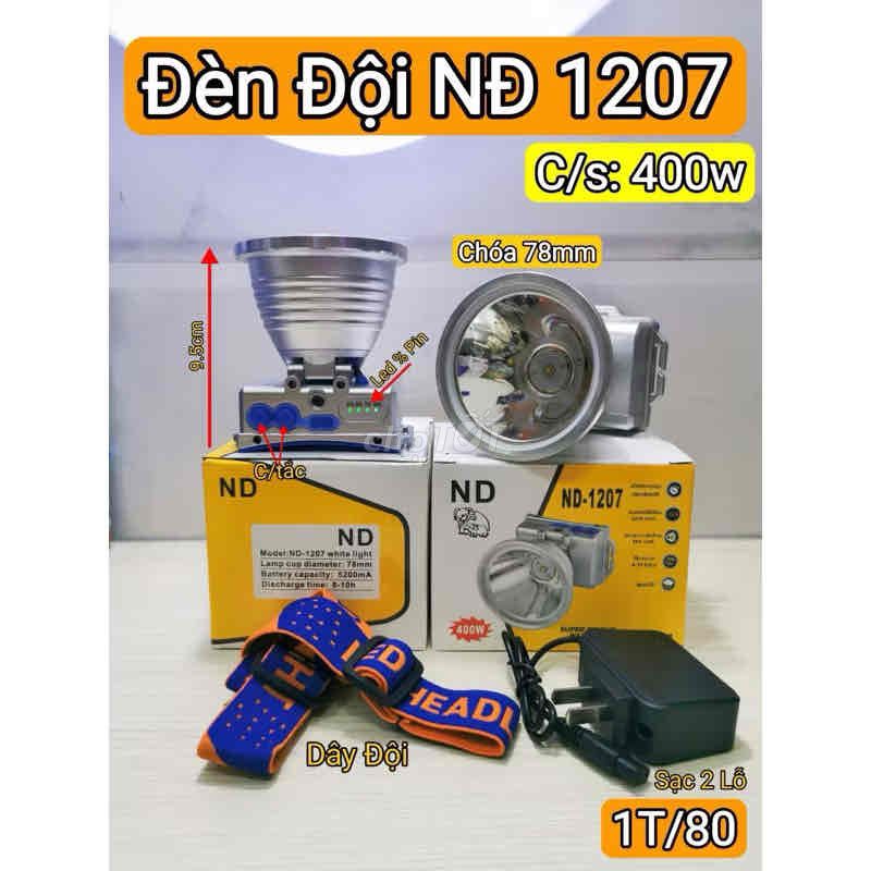 Đèn đội đầu NĐ-1207, công suất 400W, chip led T6 s