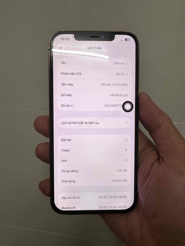 Apple iPhone 12 Pro Max 128GB Vàng. Mua bán Điện thoại tại Thành phố Vũng Tàu Bà Rịa - Vũng Tàu được đăng bởi Huy Minh hình 1