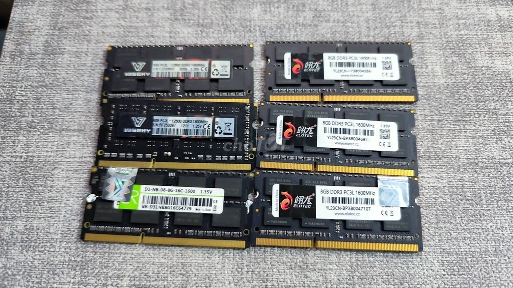 RAM laptop 8GB DDR3L 1600MHz. Mua bán Linh kiện (RAM, Card...) tại Quận Tân Phú Tp Hồ Chí Minh được đăng bởi Mỹ Linh hình 1