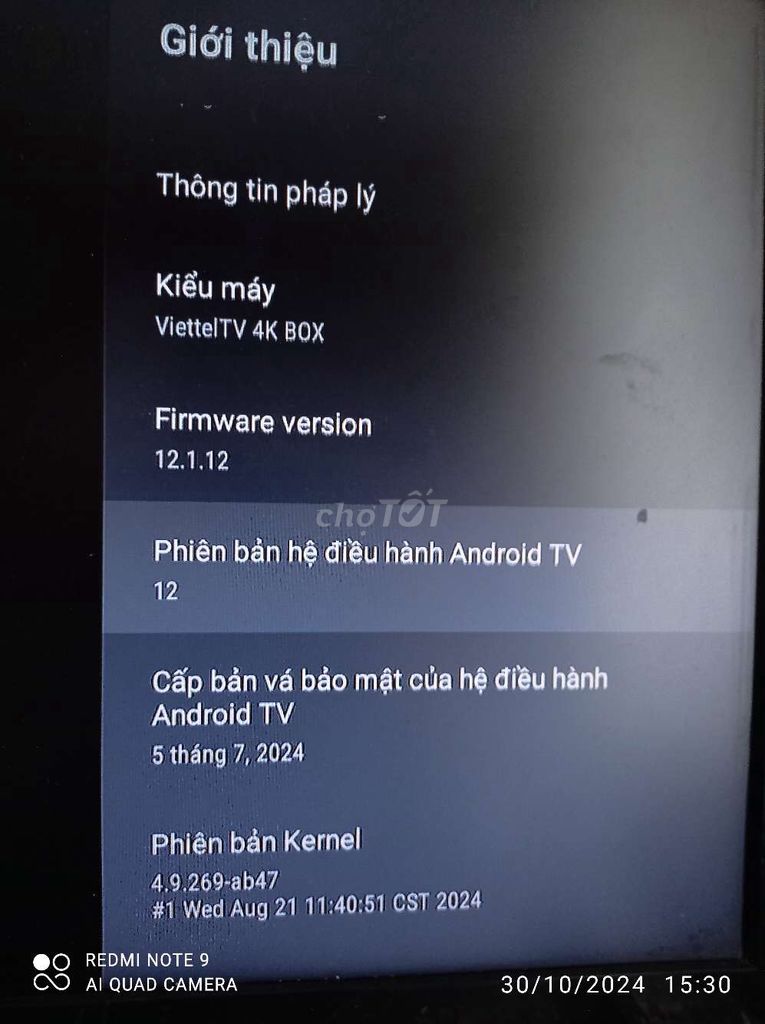 Tvbox Viettel 4k android 12.1