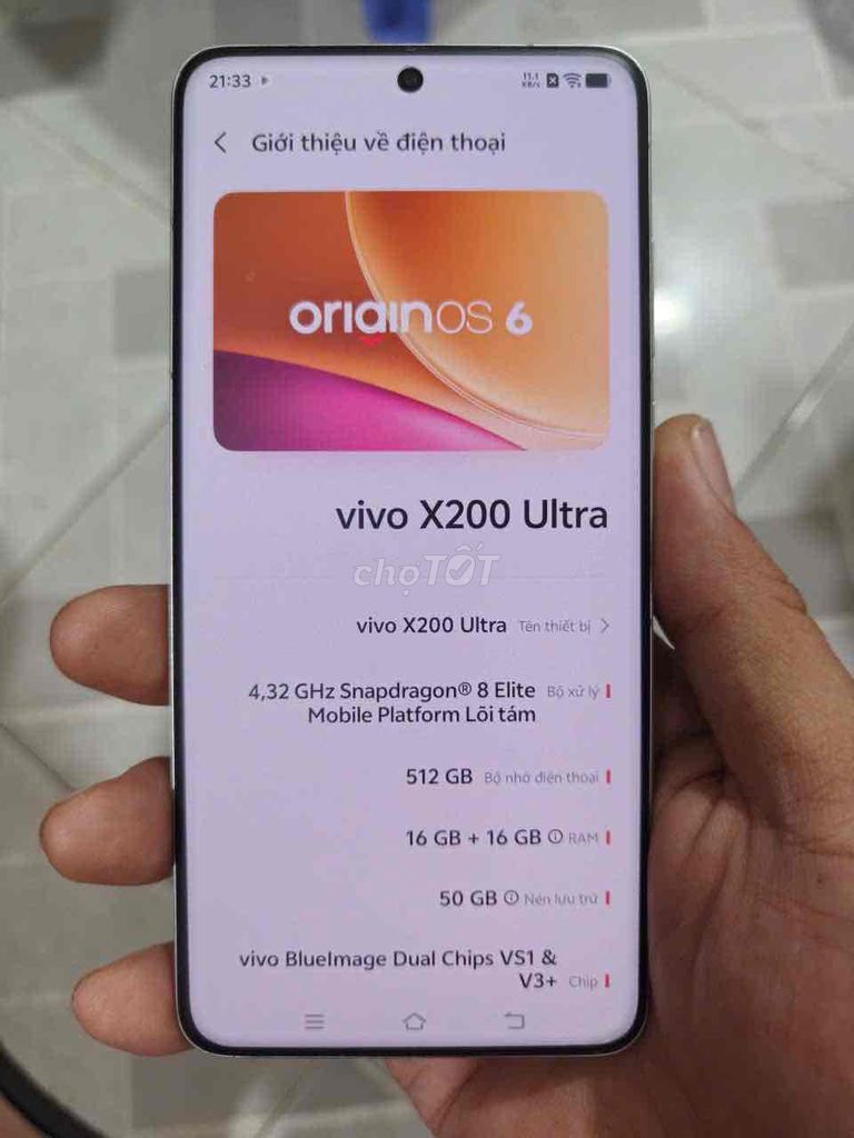 Vivo X200 Ultra 16GB/512GB Bạc 99%. Mua bán Điện thoại tại Huyện Châu Thành Bến Tre được đăng bởi Từ Văn Thanh hình 1