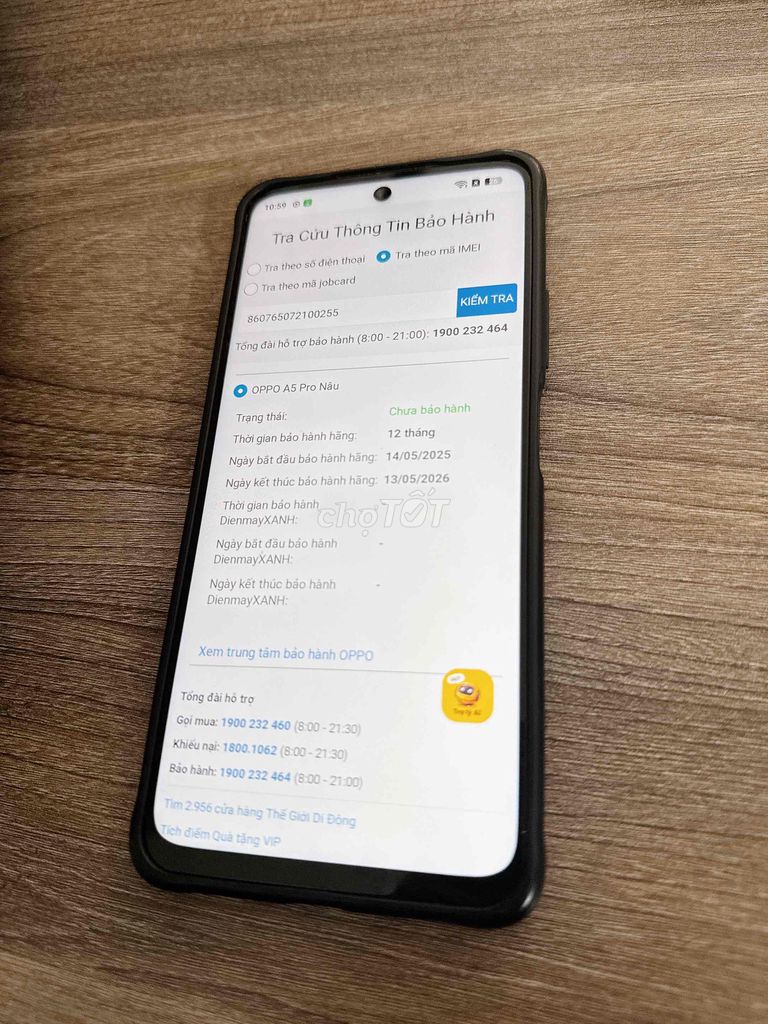 Oppo A5 Pro 256GB thế giới di động còn bh 5/2026. Mua bán Điện thoại tại Quận 3 Tp Hồ Chí Minh được đăng bởi Tâm Mai hình 1