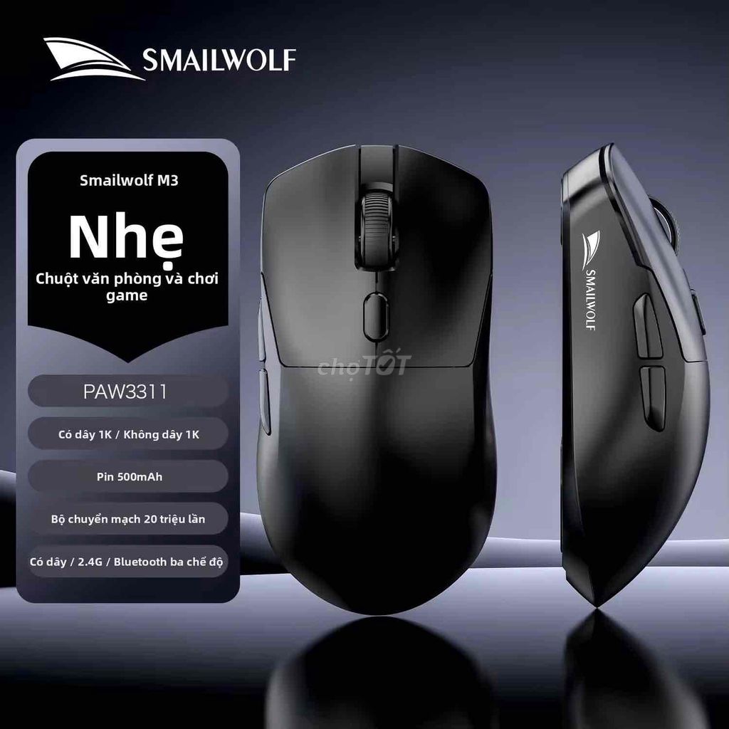 Chuột Smailwolf M3 Đen. Mua bán Phụ kiện (Màn hình, Chuột...) tại Huyện Càng Long Trà Vinh được đăng bởi Hưng Bùi hình 1