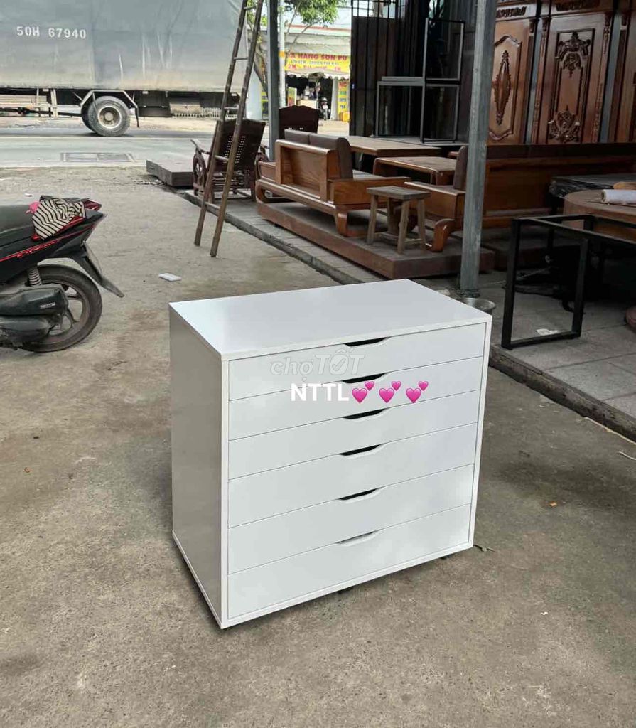 Tủ ngăn kéo IKEA gỗ MDF trắng C90xN60xS40. Mua bán Tủ, kệ gia đình tại Huyện Hóc Môn Tp Hồ Chí Minh được đăng bởi Nội Thất Văn Phòng Trường Học Cà Phê  Giá Xưởng hình 1