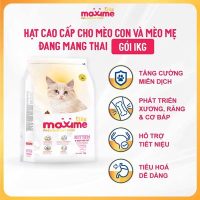 Thức ăn mèo Maxime Elite Kitten & Mother Cat 1kg. Mua bán Phụ kiện, Thức ăn, Dịch vụ tại Quận Hoàng Mai Hà Nội được đăng bởi Thu Sẽ Gầy
