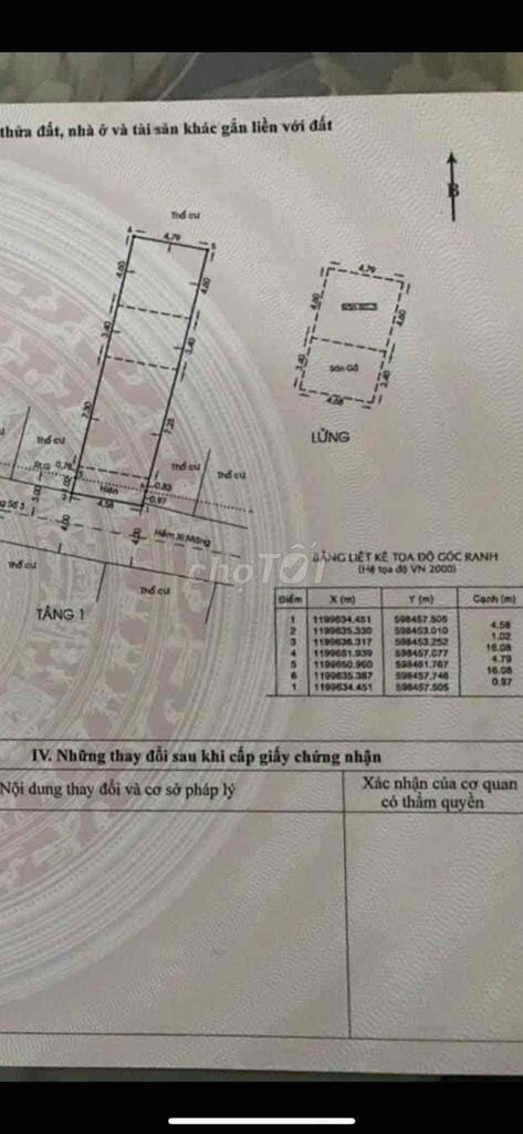 BÁN NHÀ CHÍNH CHỦ VỊ TRÍ HẺM XE TẢI ĐƯỜNG SỐ 3, P9, QUẬN GÒ VẤP