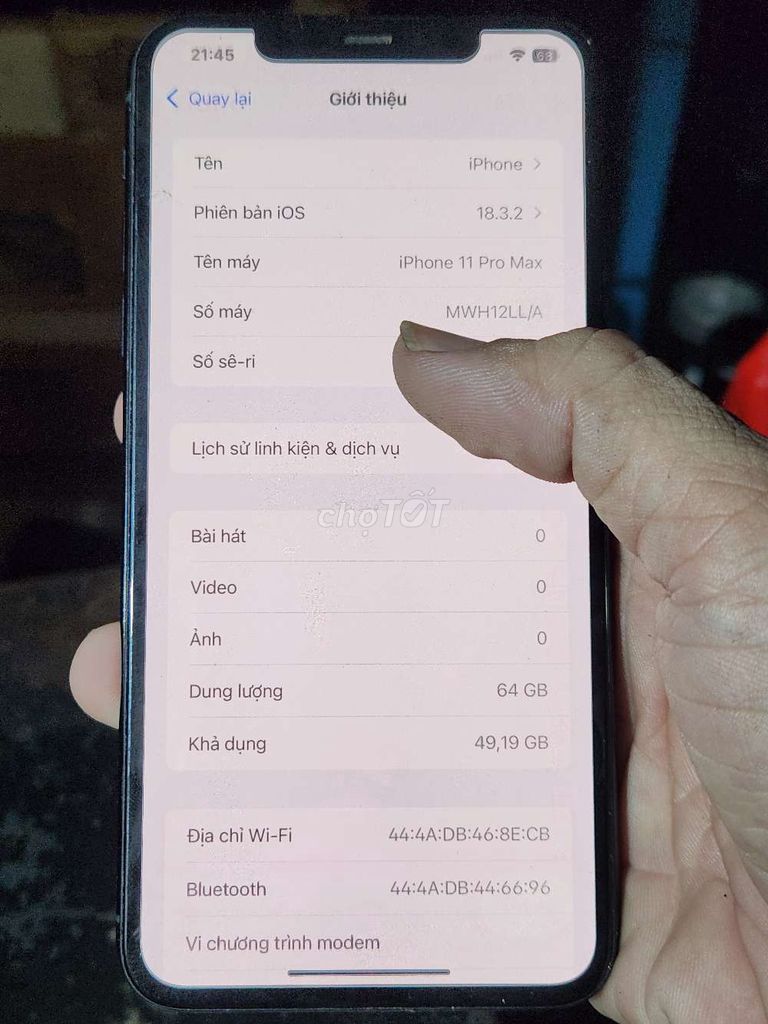 ip 11pm 64 qt SIM OK wifi OK cam trước sau ok. Mua bán Điện thoại tại Quận Bình Thạnh Tp Hồ Chí Minh được đăng bởi tùng  hình 1