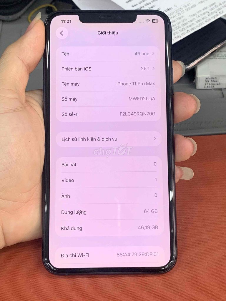 Apple iPhone 11 Pro Max 64GB Xám. Mua bán Điện thoại tại Quận 12 Tp Hồ Chí Minh được đăng bởi Hòa hình 1