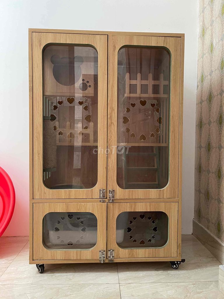 Chuồng gỗ cho mèo cao 1m2