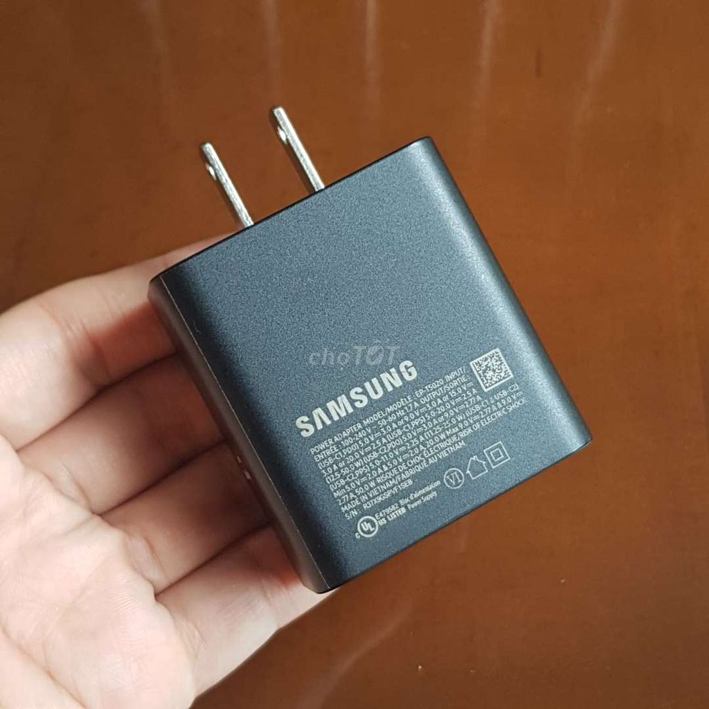 CỦ SẠC NHANH 50W 2 CỔNG CHÍNH HÃNG SAMSUNG.