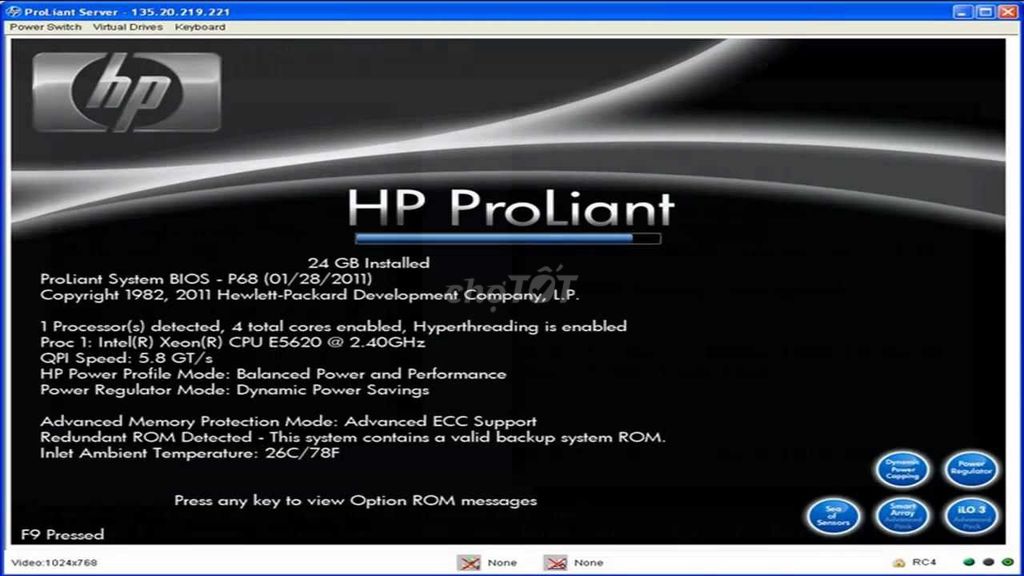 server hp dl360 máy chủ 2 cpu chạy ubuntu