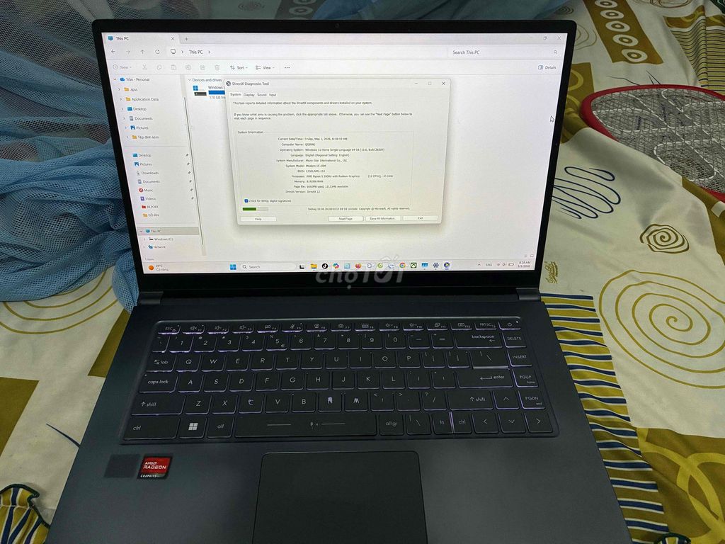 MSI Modern 15 Ryzen 5 8GB/500GB. Mua bán Laptop tại Thành phố Phan Thiết Bình Thuận được đăng bởi Linh hình 1