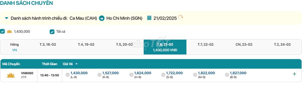 Cà Mau - Hồ Chí Minh  21/02/2025