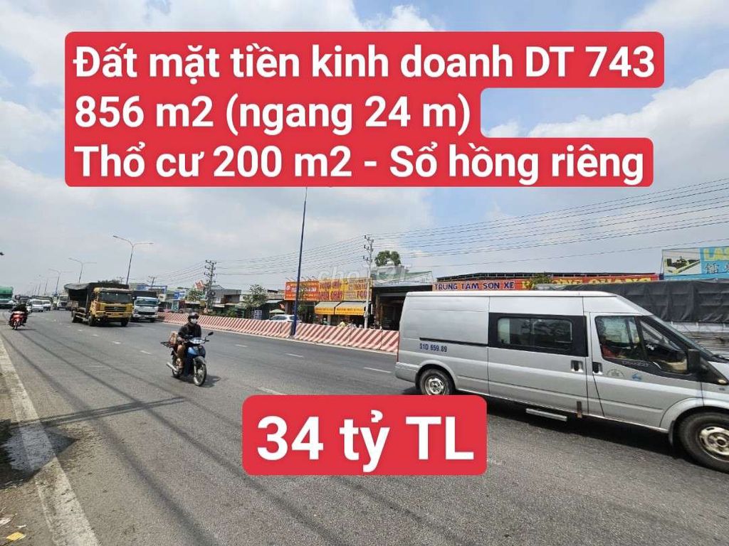 🆘 Đất mặt tiền kinh doanh DT 743 , P. An Phú, Tp. Thuận An