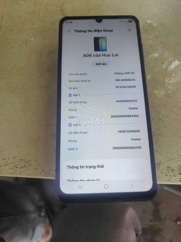 Samsung Galaxy A06 5G 64GB Đen 4GB. Mua bán Điện thoại tại Huyện Gò Dầu Tây Ninh được đăng bởi le na hình 1