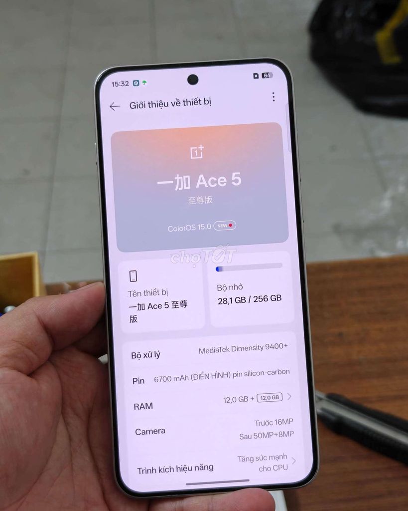OnePlus Ace 5 Ultra 256GB Bạc. Mua bán Điện thoại tại Quận Hoàng Mai Hà Nội được đăng bởi van pham hình 1