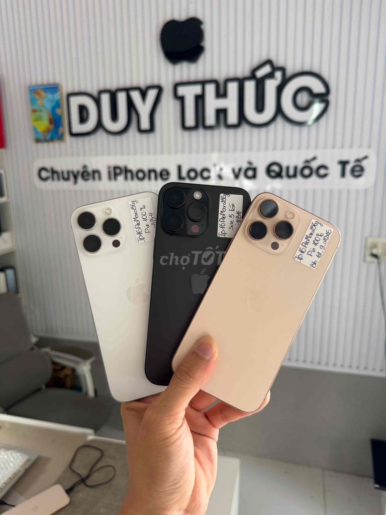 Apple iPhone 16 Pro Max 256GB Mỹ LikeNew đủ màu. Mua bán Điện thoại tại Quận Ninh Kiều Cần Thơ được đăng bởi Duy Thức chuyên iphone Lock Cần Thơ hình 1