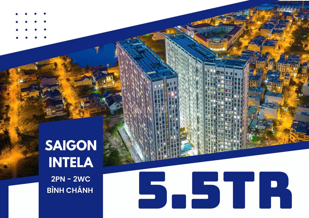 SaiGon Intela -2PN 2WC - Giá 5Tr5 - Sinh viên giảm 500k tháng đầu 
