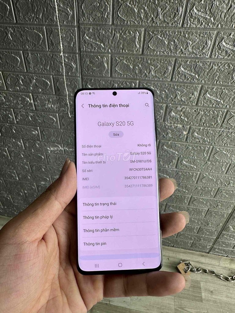 Samsung galaxy S20 5G ram8/128gb. Mua bán Điện thoại tại Quận Hoàng Mai Hà Nội được đăng bởi Phương Mai hình 3