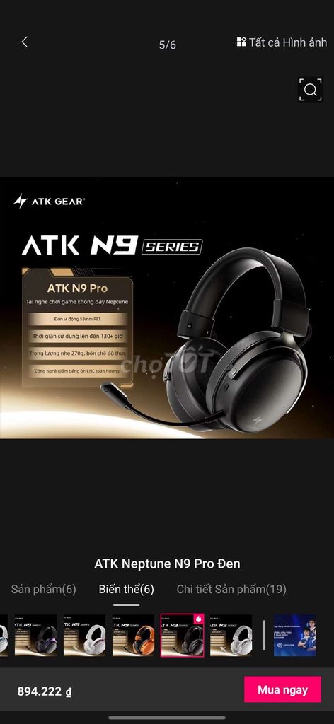Tai nghe ATK GEAR N9 Pro Đen. Mua bán Tivi, Âm thanh tại Quận 8 Tp Hồ Chí Minh được đăng bởi Trần Bảo Khang hình 1