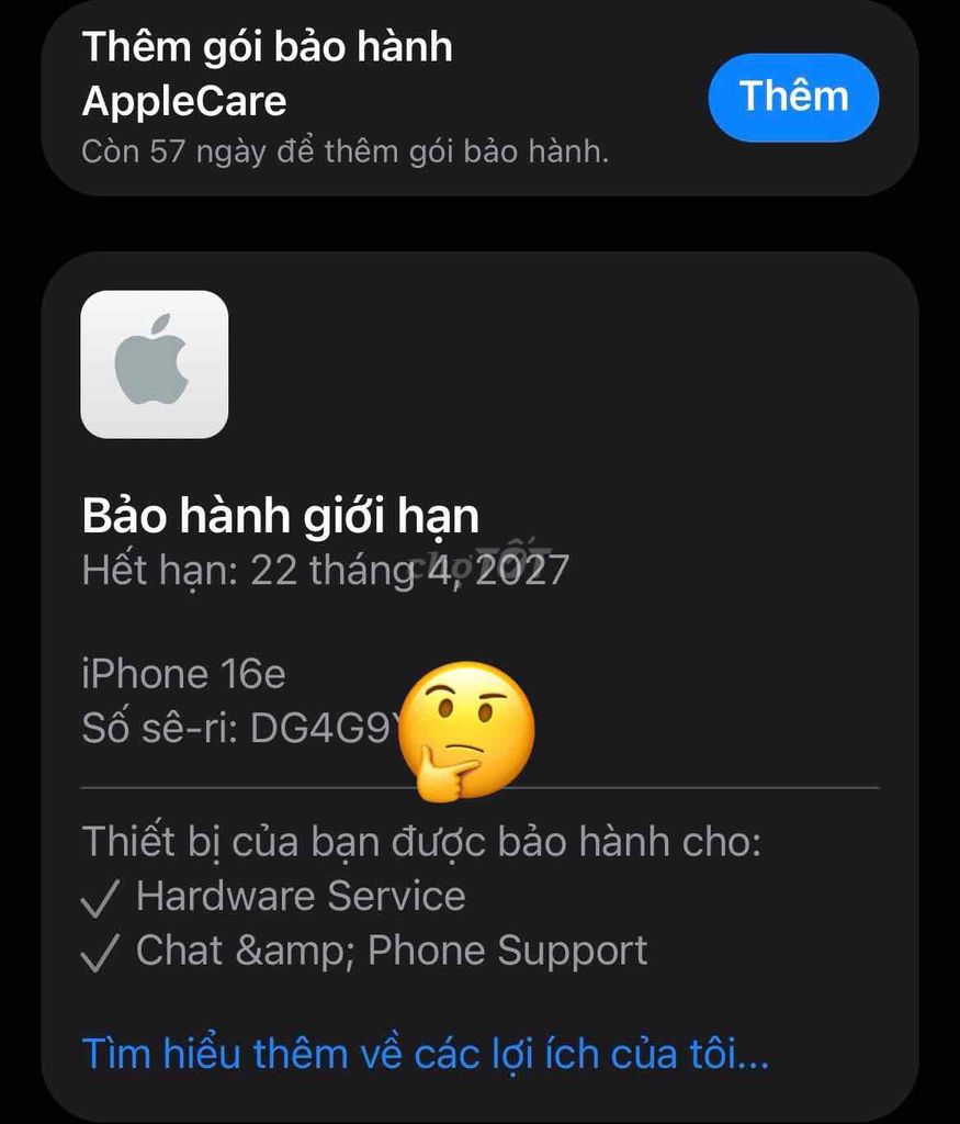 Apple iPhone 16e Chính Hãng Lướt. Mua bán Điện thoại tại Thành phố Thủ Đức Tp Hồ Chí Minh được đăng bởi Trần Hùng hình 1