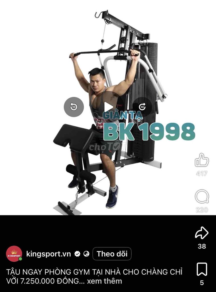 Giàn tạ đa năng Kingsport BK1998. Mua bán Đồ thể thao, Dã ngoại tại Quận Thanh Khê Đà Nẵng được đăng bởi Thanh Phong hình 1