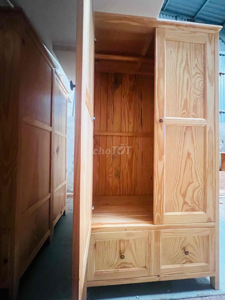 Tủ quần áo Gỗ Thông Mỹ Vàng gỗ Mới. Mua bán Tủ, kệ gia đình tại Thành phố Buôn Ma Thuột Đắk Lắk được đăng bởi MINH HIỀN hình 1