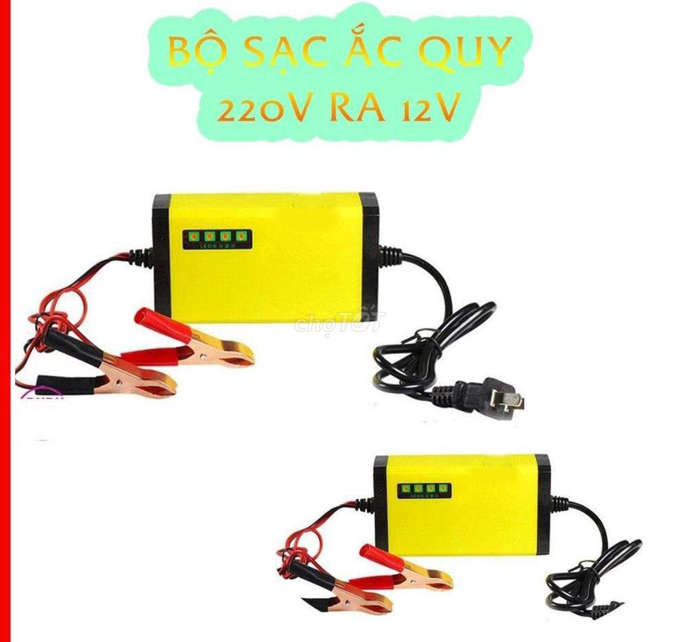 Bộ Sạc Ắc Quy 220V Ra 12V 2A-3A Có Đèn Báo TiệnLợi