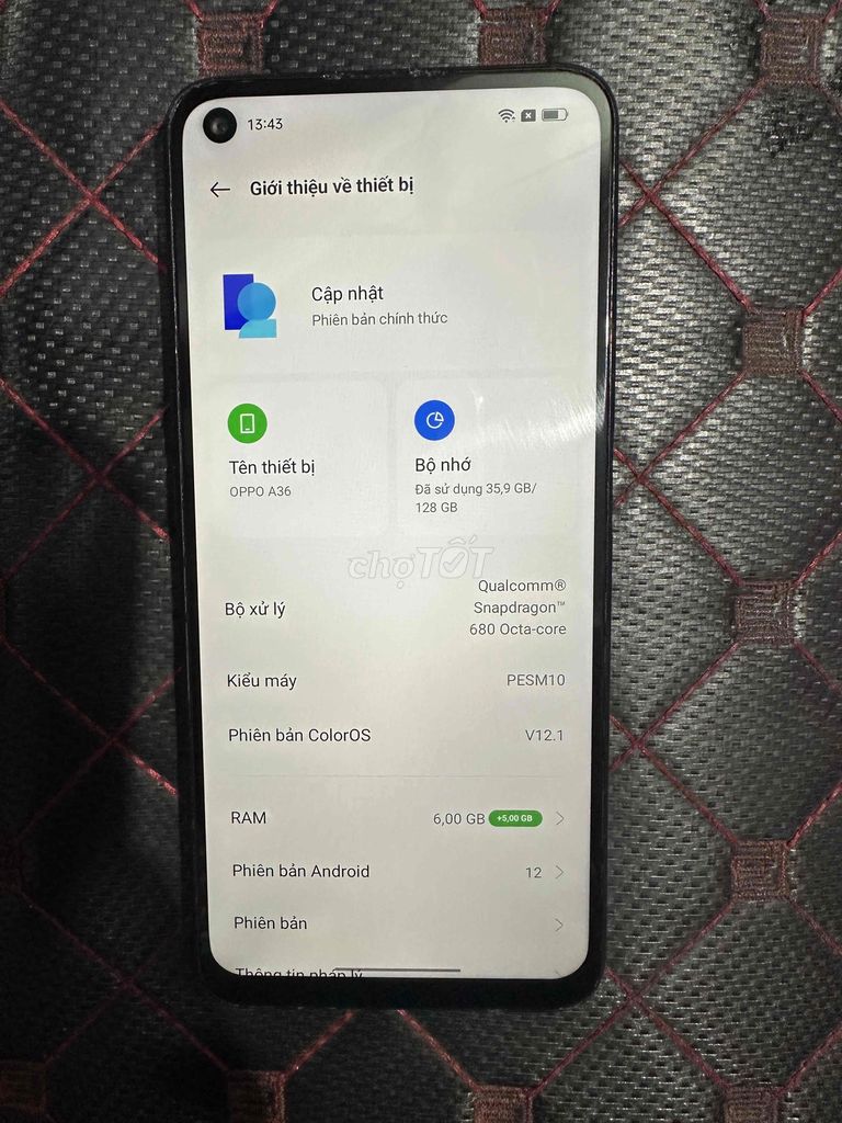 Oppo A36 128GB ram 6+5GB. Mua bán Điện thoại tại Thành phố Thuận An Bình Dương được đăng bởi Long hình 1