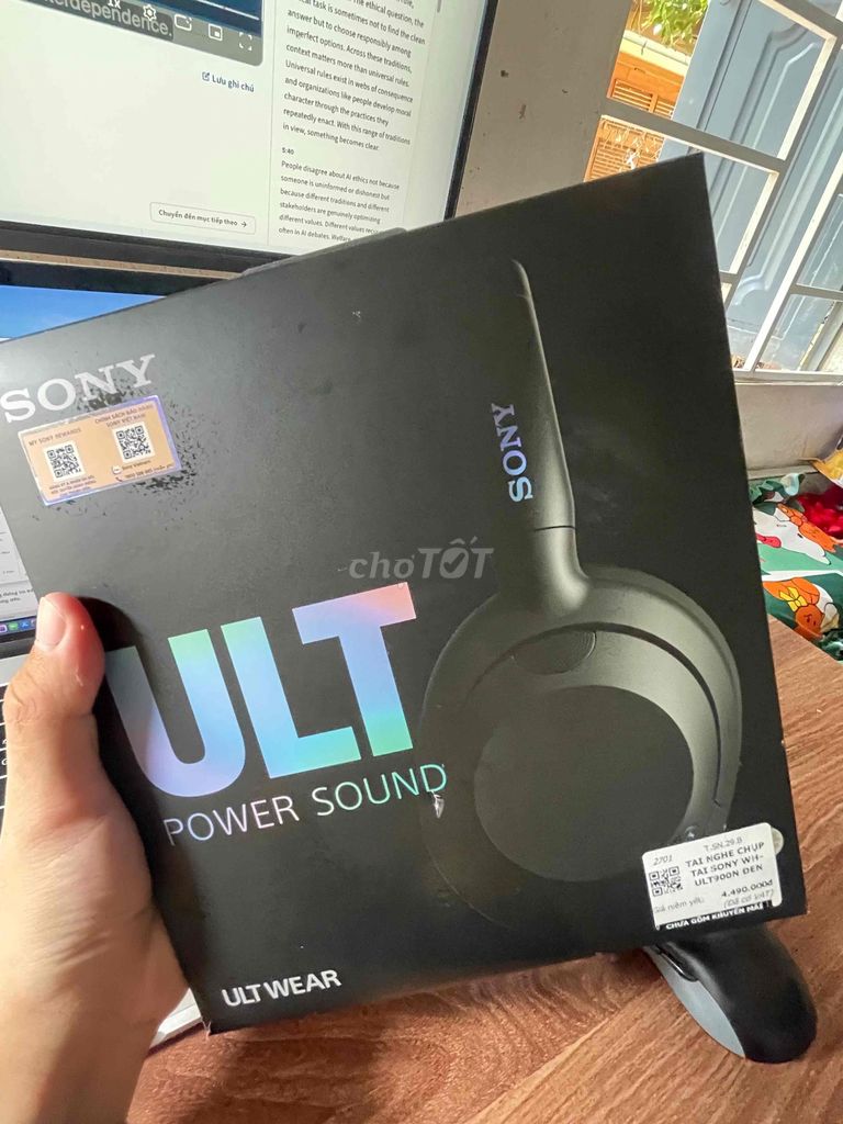 Tai nghe chụp tai Sony WHULT900N Đen Mới 99%. Mua bán Tivi, Âm thanh tại Thành phố Nha Trang Khánh Hòa được đăng bởi Phi Trường hình 1