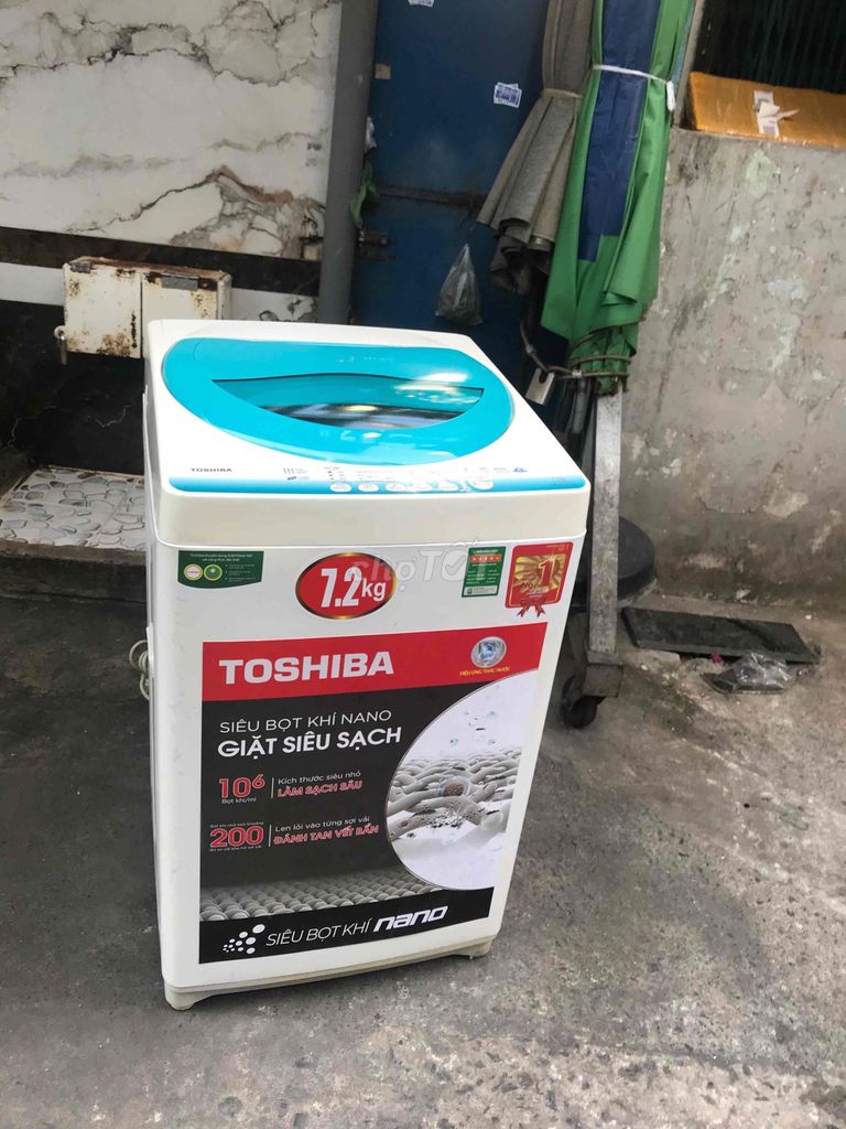 Máy giặt Toshiba màu trắng cửa trên dùng tốt. Mua bán Máy giặt tại Quận 11 Tp Hồ Chí Minh được đăng bởi THẢO MY hình 1