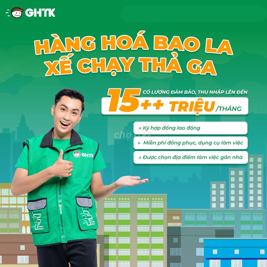 CẦN RẤT GẤP NHÂN VIÊN GIAO HÀNG TẠI KHÁNH SƠN 15k