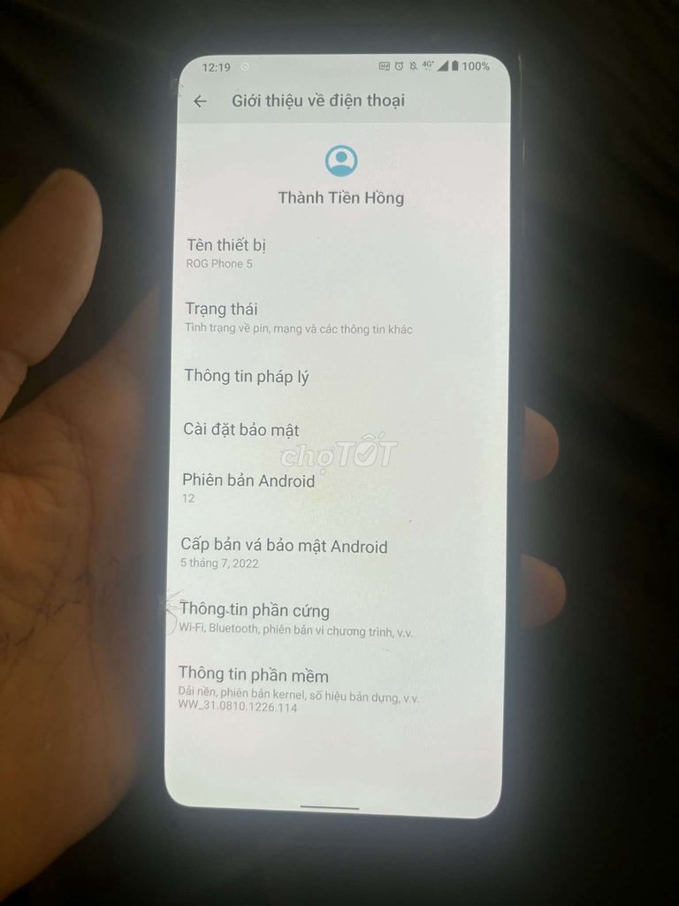 ROG Phone 5 128GB Đen. Mua bán Điện thoại tại Thành phố Thủ Đức Tp Hồ Chí Minh được đăng bởi Lâm Chí Thiện hình 1