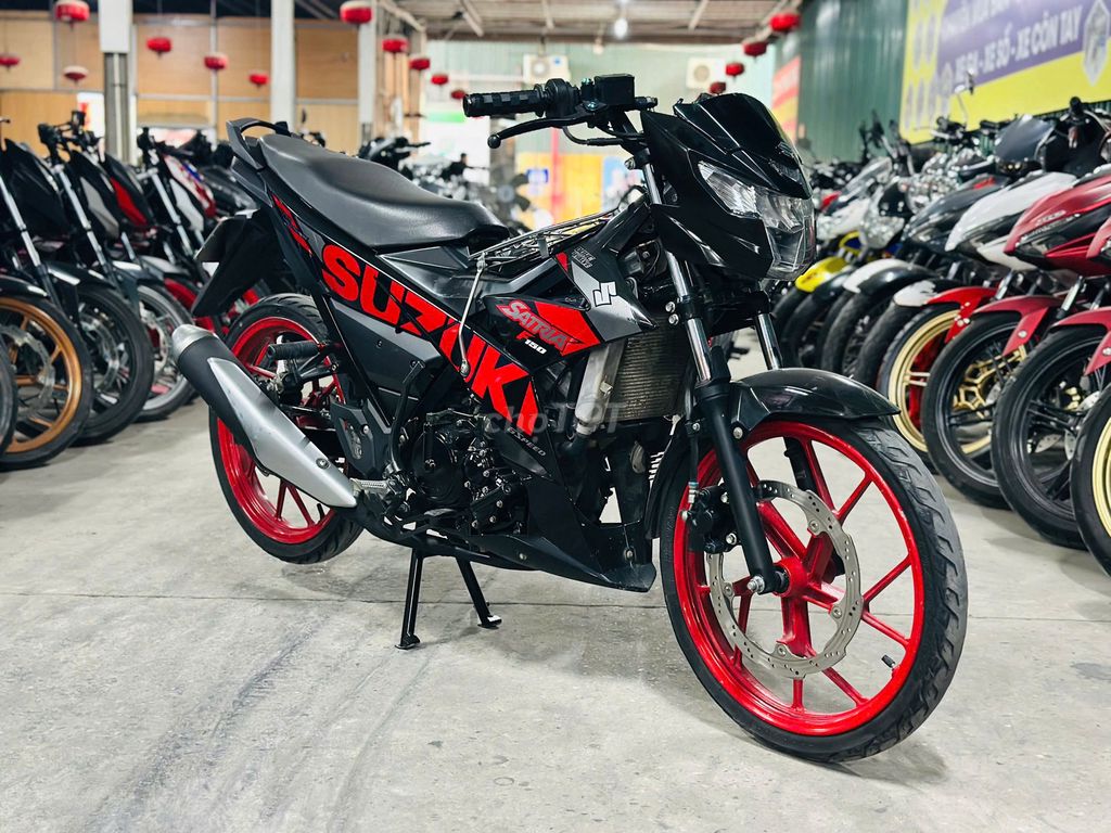 XE MÁYTHANH TÙNG_SATRIA 150 ĐỎ ĐEN ZIN XE RẤT ĐẸP. Mua bán Xe máy tại Quận Nam Từ Liêm Hà Nội được đăng bởi THANH TÙNG hình 1