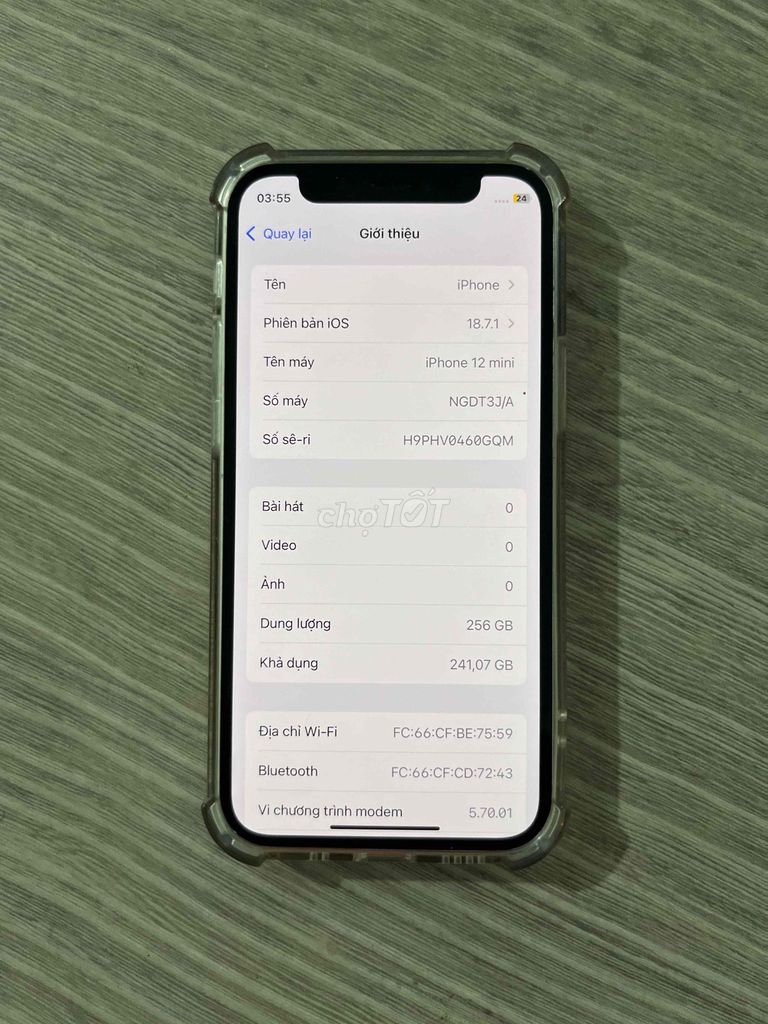 Apple iPhone 12 Mini 256GB Trắng Đã sử dụng. Mua bán Điện thoại tại Thành phố Cà Mau Cà Mau được đăng bởi Yến Linh hình 1