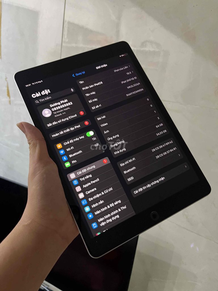 Apple iPad Gen 9 64GB Bạc Retina. Mua bán Máy tính bảng tại Thành phố Thuận An Bình Dương được đăng bởi Bảo hình 1