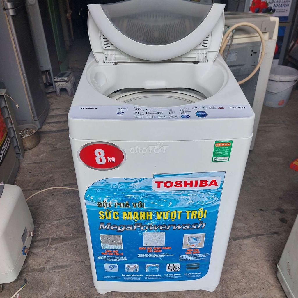 Máy giặt Toshiba 8kg cửa trên Trắng. Mua bán Máy giặt tại Quận Long Biên Hà Nội được đăng bởi Đặng Thị Trang hình 1