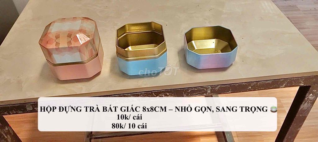 Hộp đựng trà kim loại bát giác. Mua bán Dụng cụ nhà bếp tại Thành phố Buôn Ma Thuột Đắk Lắk được đăng bởi Uyen hình 1