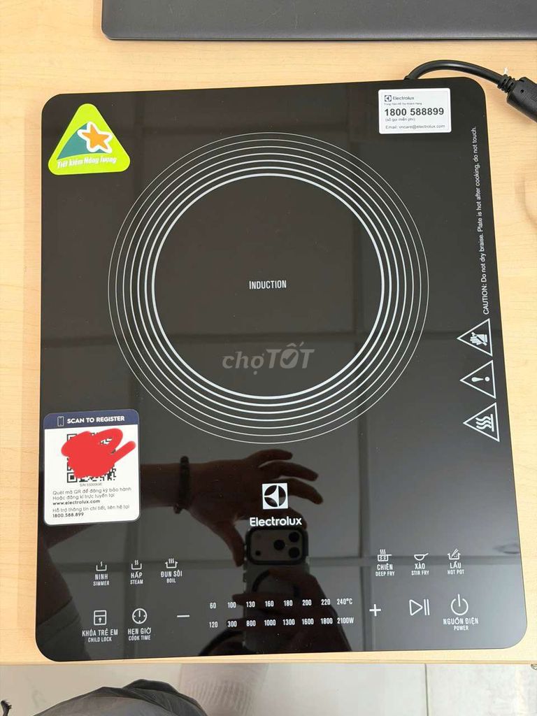 Bếp từ đơn Electrolux ETD42SKR Đen. Mua bán Bếp, lò, đồ điện nhà bếp tại Quận 4 Tp Hồ Chí Minh được đăng bởi Điện Máy Giá Kho Miền Nam hình 1