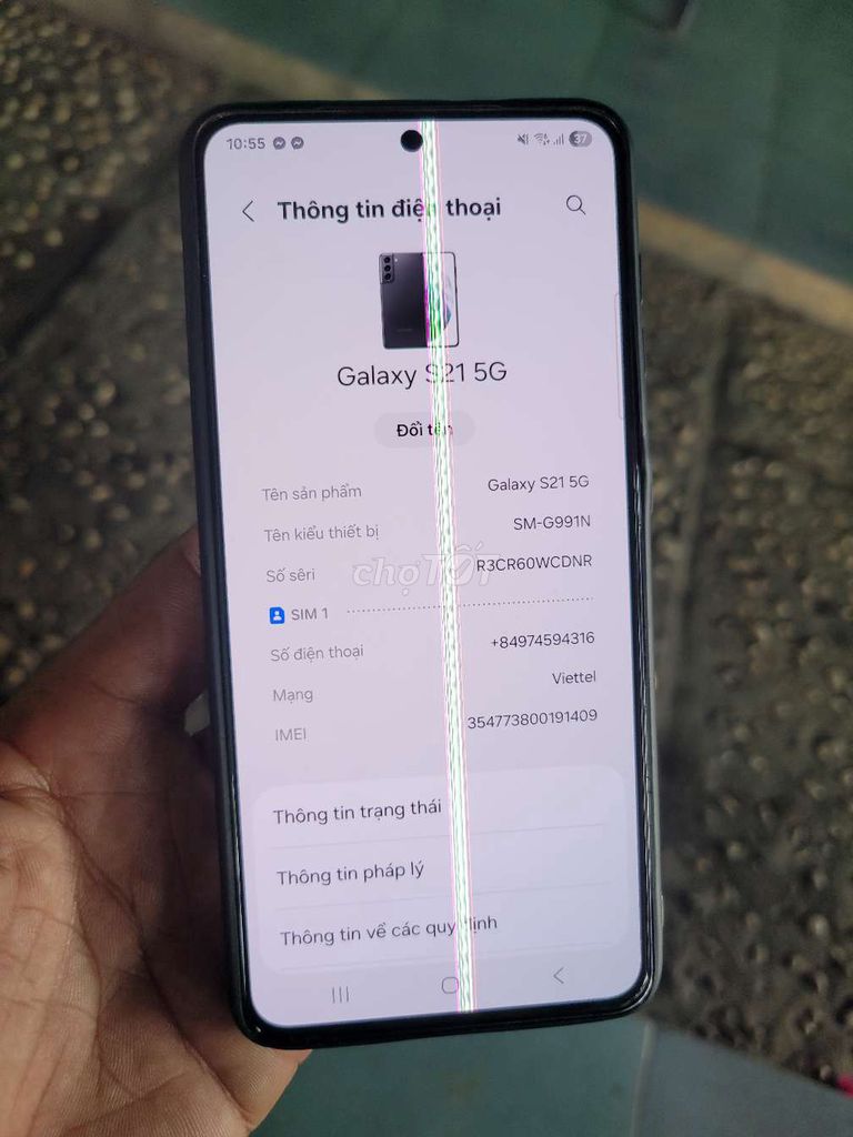 Samsung Galaxy S21 5G 256GB Sọc màn hình. Mua bán Điện thoại tại Huyện Hòa Thành Tây Ninh được đăng bởi anan hình 1