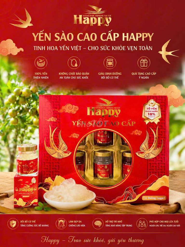 Yến sào Happy Có Đường (Yến Thiên Nhiên ). Mua bán Đồ ăn, thực phẩm và các loại khác tại Quận 10 Tp Hồ Chí Minh được đăng bởi Duyên  hình 1