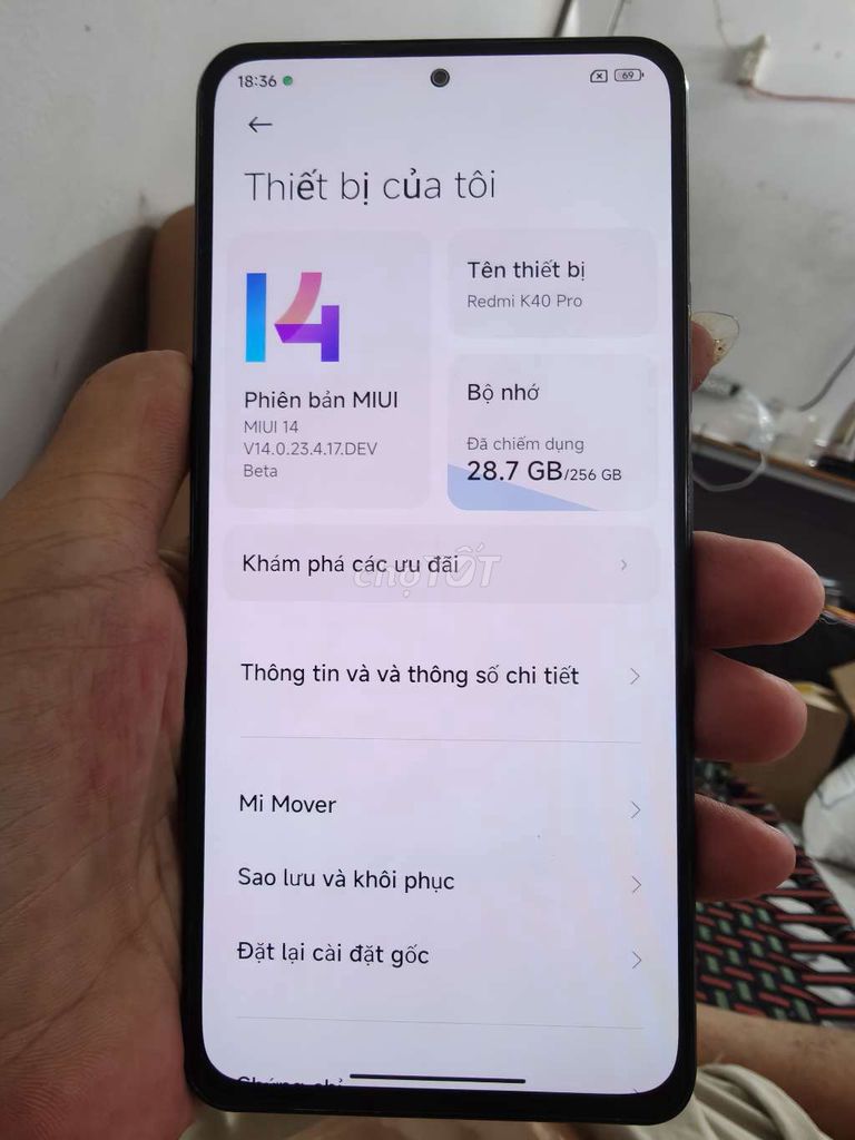 Xiaomi Redmi K40 Pro 256GB Đen. Mua bán Điện thoại tại Thành phố Bến Tre Bến Tre được đăng bởi Từ Tuấn Bến Tre hình 1